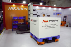 Hikrobot Mobile Robots, Tugging AMR at Automation Expo 1 the volt post