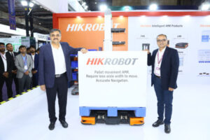 Hikrobot Mobile Robots, Tugging AMR at Automation Expo the volt post