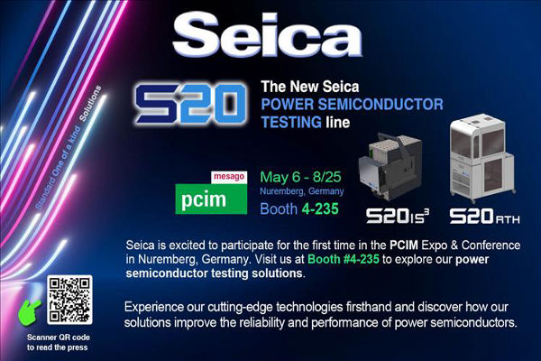 SEICA S20 IS3 system, S20 RTH test bench at PCIM Expo the volt post
