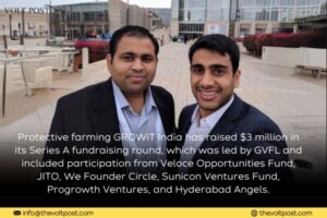 GROWiT India raised $3 million Series A fundraising by GVFL the volt post 1