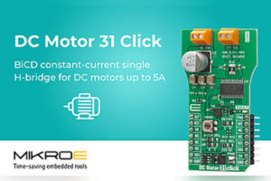 Compact add-on board DC Motor 31 Click for fault monitoring