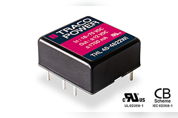 THL 40WI series by Traco Power expands DCDC converter
