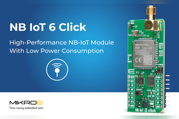 NB IoT 6 Click with Quectel BC65 Narrowband IoT Module