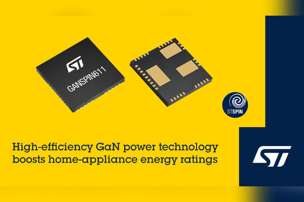 ST GaNSPIN GaN ICs Boost GaN Motor Drives Efficiency
