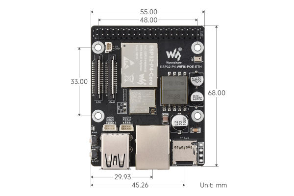 Waveshare ESP32-P4 WIFI6-POE Board Powers IoT & HMI 