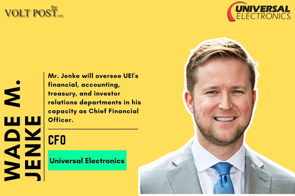 Wade M. Jenke Appointed CFO at Universal Electronics