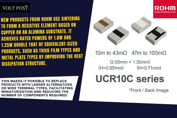 High?Power UCR10C Shunt Resistors Launched By ROHM
