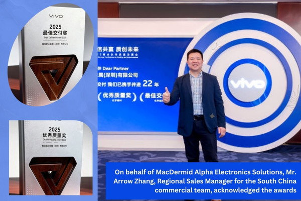 MacDermid Alpha Wins Vivo Quality and Delivery Awards