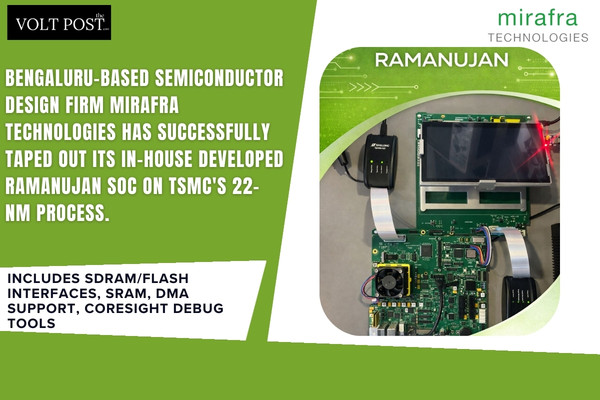 Mirafra Technologies Tapes Out 22-nm Ramanujan SoC