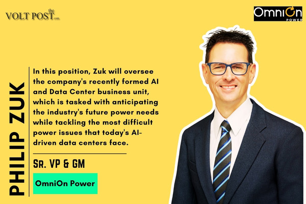 OmniOn Power Names Philip Zuk to Lead AI, Data Center Unit