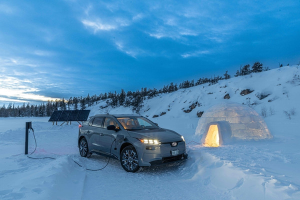 Easee portable solar Charge Subaru Solterra EV in Arctic The Volt Post