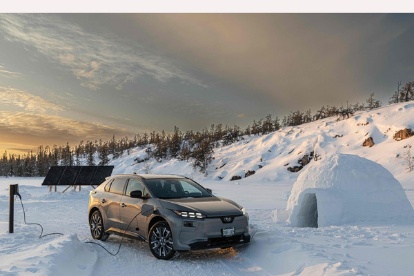 Easee portable solar Charge Subaru Solterra EV in Arctic The Volt Post5