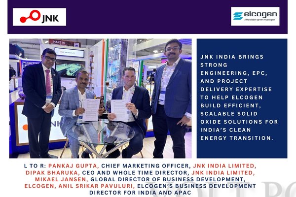 Elcogen, JNK India MoU for solid oxide, Ammonia, Hydrogen The Volt Post