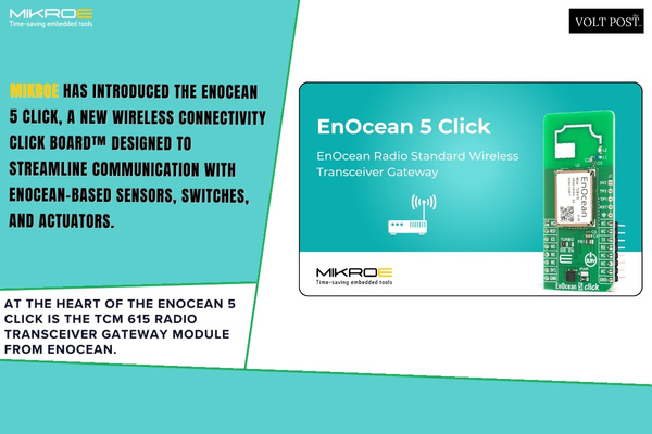MIKROE EnOcean 5 Click compact Click board with TCM 615 The Volt Post