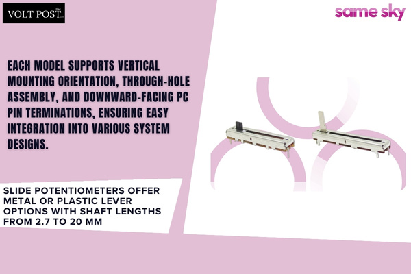 Same Sky PTNS Slide Potentiometers with 1–500 k? ratings