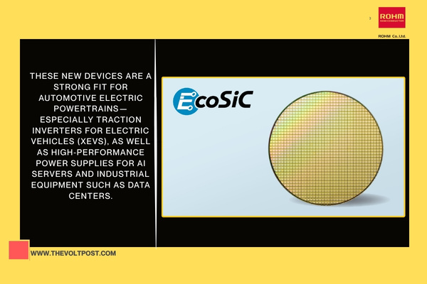 5th Gen EcoSiC MOSFETs for EVs and AI by ROHM The Volt Post