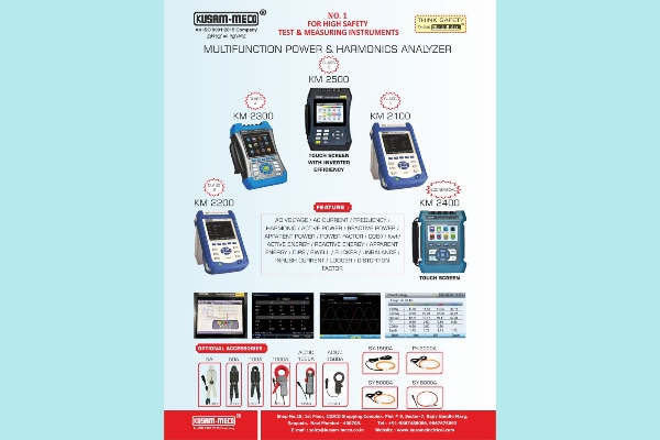 KM-2500 Multifunction Power & Harmonics Analyser touchscreen THe Volt Post