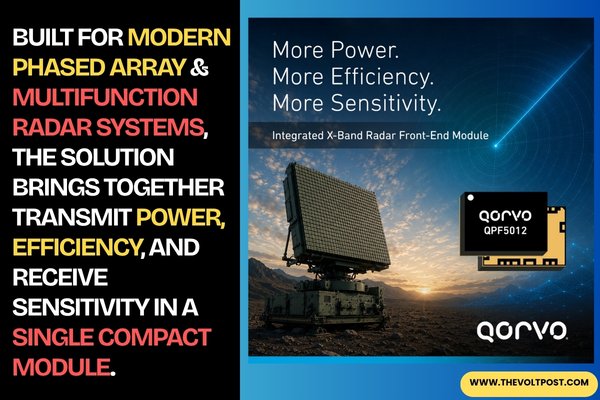 X Band Radar Front End QPF5012 rolled out by Qorvo The Volt Post