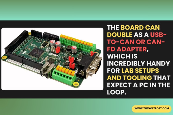 ARDEP automotive grade hardware replace other dev kits The Volt PostThe board can double as a USB-to-CAN or CAN-FD adapter, which is incredibly handy for lab setups and tooling that expect a PC in