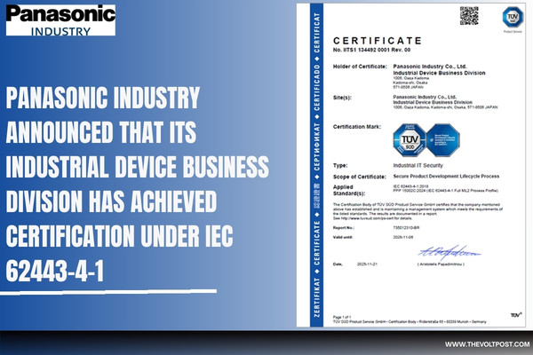 Panasonic Industry Achieves IEC 62443-4-1 Certification The Volt Post