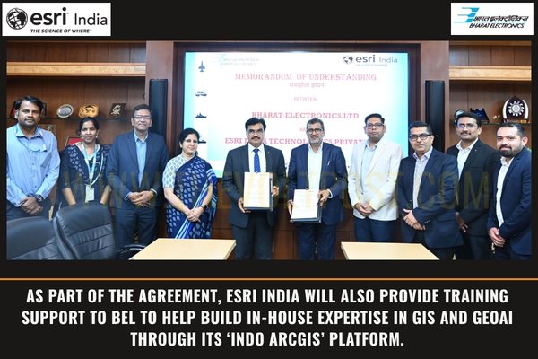 For GIS and GeoAI, Esri India and BEL MoU to Foster Defence The Volt Post