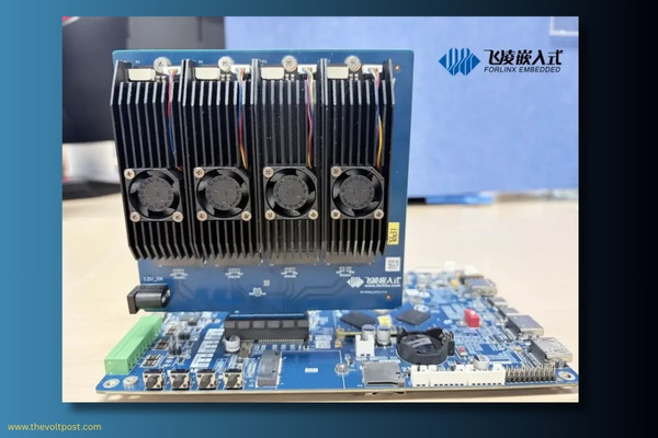 OK3588-C four RK1828 AI accelerator cards PCIe bus for LLM The Volt Post