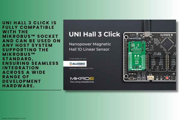 MIKROE UNI Hall 3 Click add-on Click board Magnetic Sensing The Volt Post